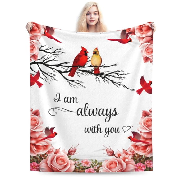 Cardinal Memorial Blanket Gifts for Lover Adult, Fannel Fleece Throw Blanket Super Soft Throws Blanket for Bed Couch Sofa 60x50
