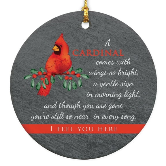 Cardinal Memorial Ornament Sympathy Christmas Remembrance