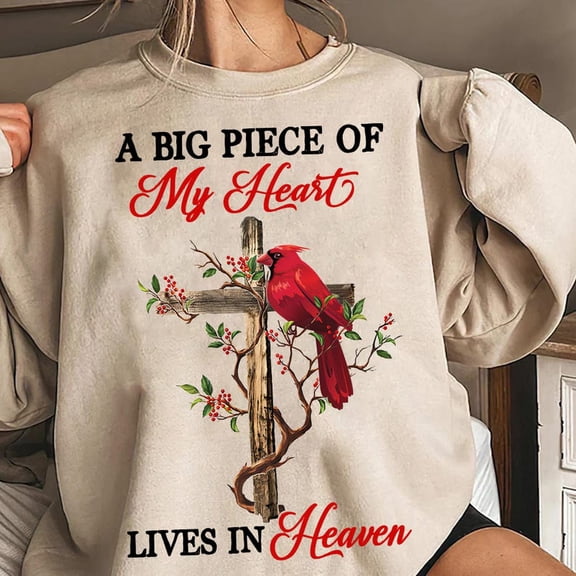 Cardinal Memorial Religious Cross Sublimation Design SWEATSHIRT All Size S-5XL