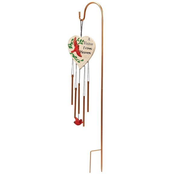 Cardinal Memorial Wind Chime Stake by Fox River Creations