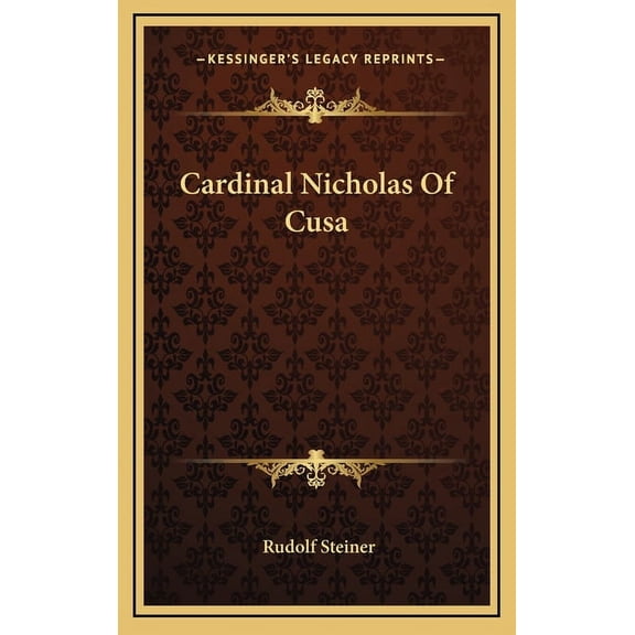 Cardinal Nicholas Of Cusa, (Hardcover)
