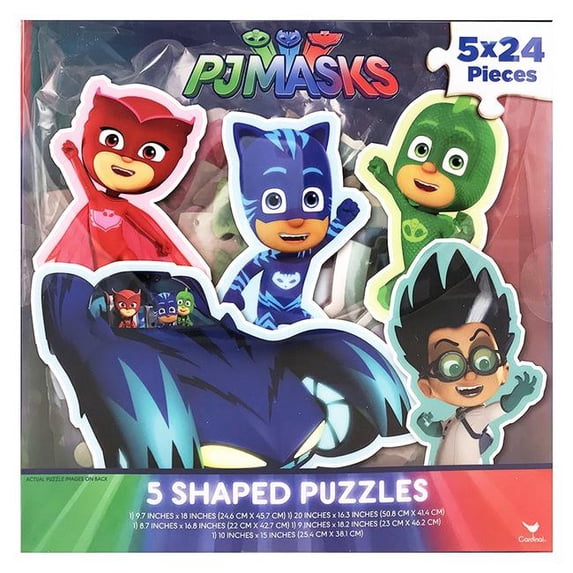 Cardinal PJ Masks Shaped Puzzles, 5 Pack