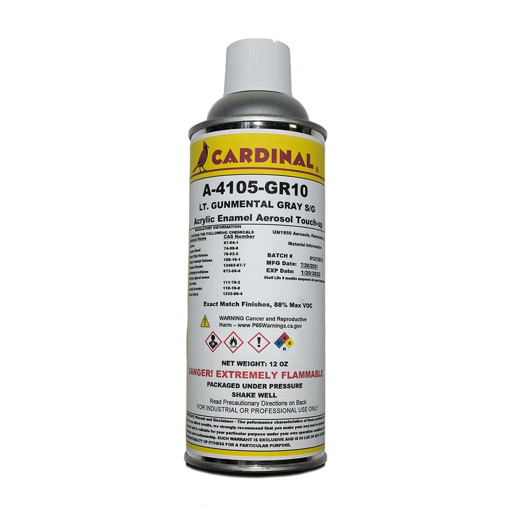 Cardinal Paint A-4105-GR10 LT Gunmetal Gray SG Powder Coat Touch-up Spray Paint | Car Parts and Repair Refinishing Clear Coat for Permanent Sealing of Coated Surfaces