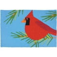 thumbnail image 1 of Cardinal Perched In Pines Rug, 1 of 1