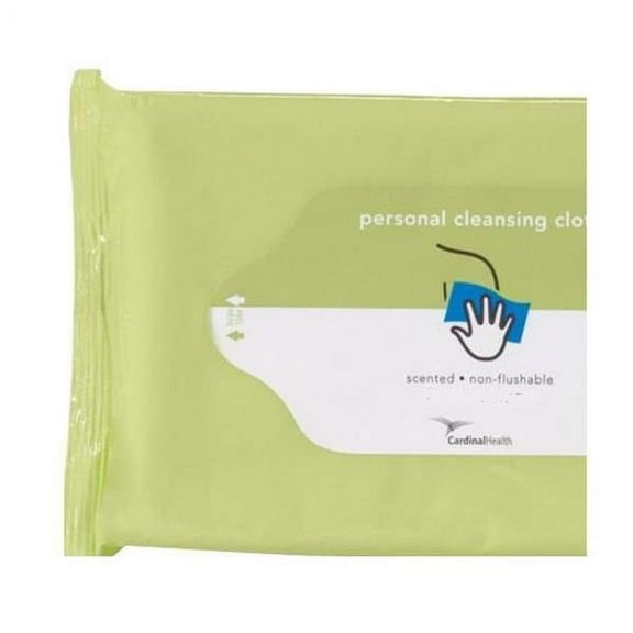 Cardinal Personal Cleansing Cloth, Non-flushable, Scented-1 Pack of 64