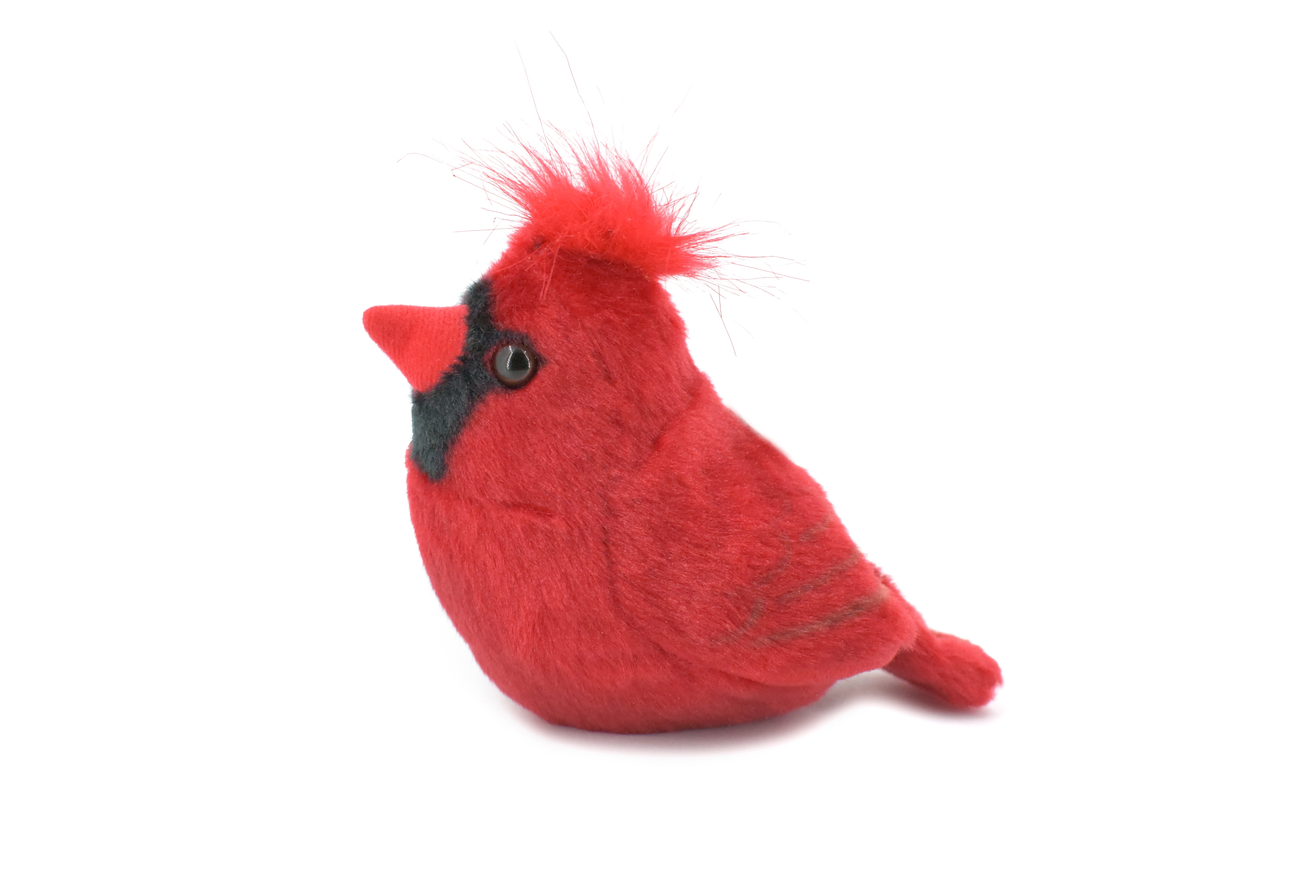 Cardinal Plush Stuffed, Press for Sound Realistic Bird Call, Soft, Toy