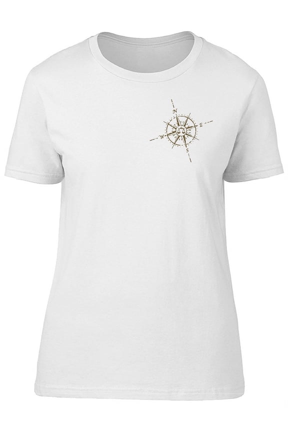 Cardinal Points On A Compass T-Shirt Women -Image by Shutterstock, Female XX-Large