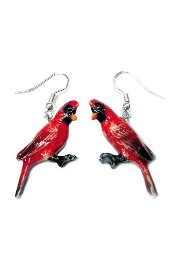 Cardinal Porcelain Earrings