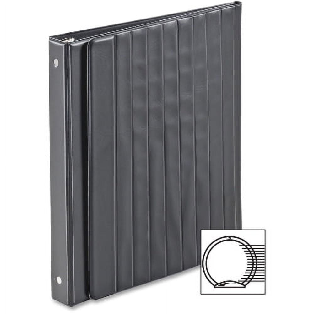 Cardinal Presentation Easel Round Ring Binders 1" Binder Capacity - Letter - 8 1/2" x 11" Sheet Size - 225 Sheet Capacity - 3 x Round Ring Fastener(s) - Vinyl - Black - 1.04 lb - Hook & Loop Closure -