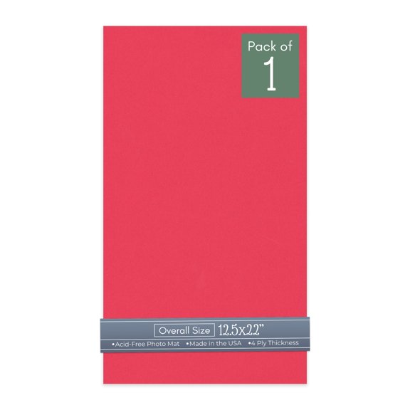 Cardinal Red 12.5x22 Uncut Art Mat Board - No Opening - 1 Mat
