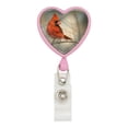 thumbnail image 1 of Cardinal Red Bird on Tree Branch Heart Lanyard Retractable Reel Badge ID Card Holder, 1 of 4