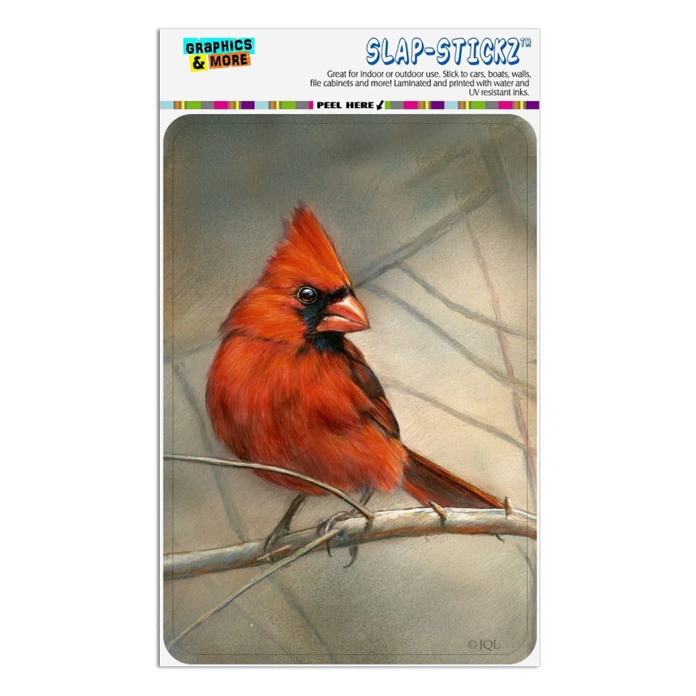 Red Bird Sign Cardinal Red Bird on Tree Branch Home Business Office Sign - Walmart.com