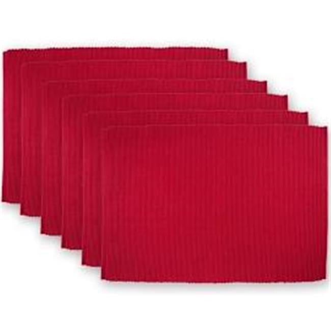 Cardinal Red Ribbed Placemat Set of 6