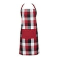thumbnail image 1 of Cardinal Red Tri Color Check Chef Apron, 1 of 2