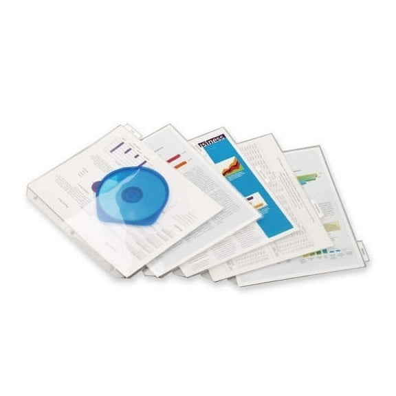 Cardinal Ring Binder Poly Pockets 11.3" Height x 0.2" Width x 9.5" Length - 40 x Sheet Capacity - For Letter 9" x 11" Sheet - Ring Binder - Rectangular - Clear - Polypropylene - 1 Pack