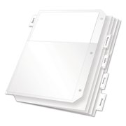 Cardinal Poly Ring Binder Pockets, 11 x 8 1/2, Clear, 5/Pack -CRD84010