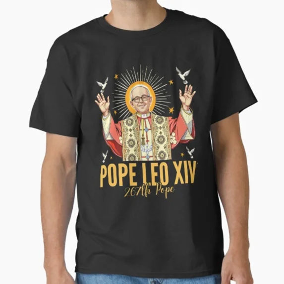 Cardinal Robert Prevost Shirt Pope Leo XIV God Bless Pope Leo XIV Unisex T-Shirt