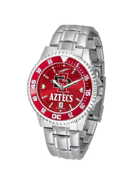 Cardinal San Diego State Aztecs Competitor Steel AnoChrome Color Bezel Watch