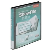 Cardinal ShowFile Display Book w/Custom Cover Pocket, 24 Letter-Size Sleeves, Black