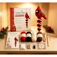 thumbnail image 1 of Cardinal Spiral Hanging Crochet Kit Full DIY Craft Supplies for Christmas Handmade Ornament Comes with Yarn Tools and Detailed Guide (Cardinal), 1 of 9