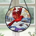 thumbnail image 1 of Cardinal Suncatchers Christmass, Red Cardinal Stained Glass Window Hangings, Red Cardinal Decor, Red Cardinal Keepsake Christmas Ornaments Red-178HD277, Cardinal Stained Glass Art, 1 of 5