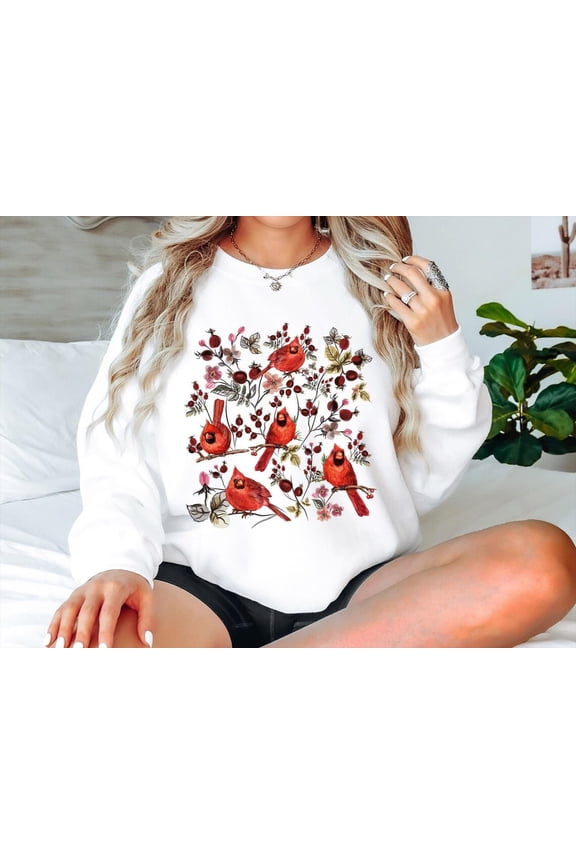 Cardinal Sweatshirt, Bird Lover , Cardinal Bird Shirt, Red Cardinal Bird, Bird Sweatshirt, Bird Watching , Bird Watcher Sweater Sweatshirt All Size S-5XL