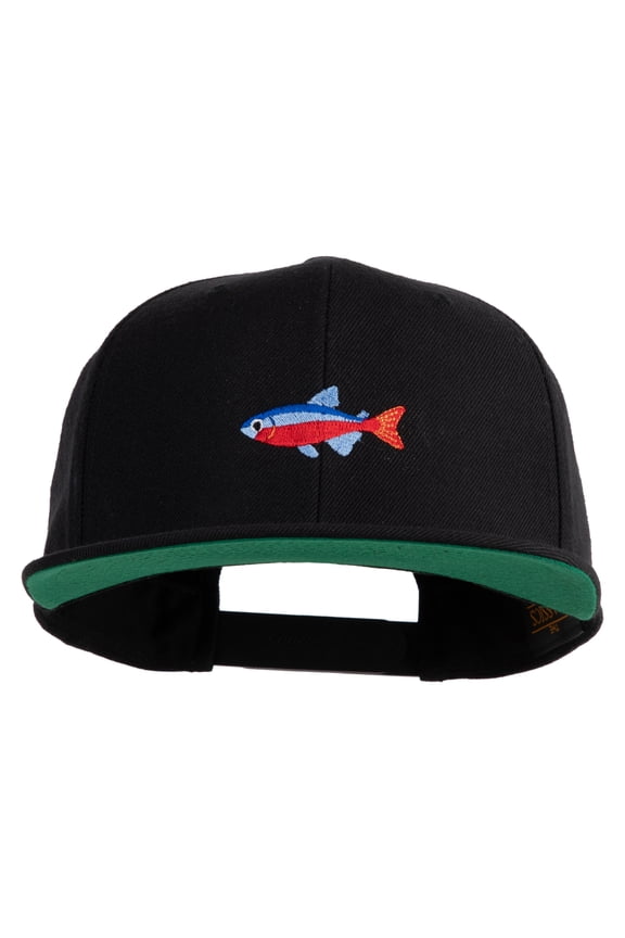 Cardinal Tetra Embroidered Wool Blend Prostyle Snapback Cap - Black OSFM