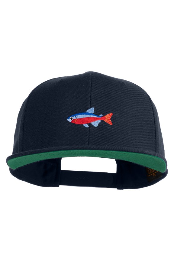 Cardinal Tetra Embroidered Wool Blend Prostyle Snapback Cap - Navy OSFM