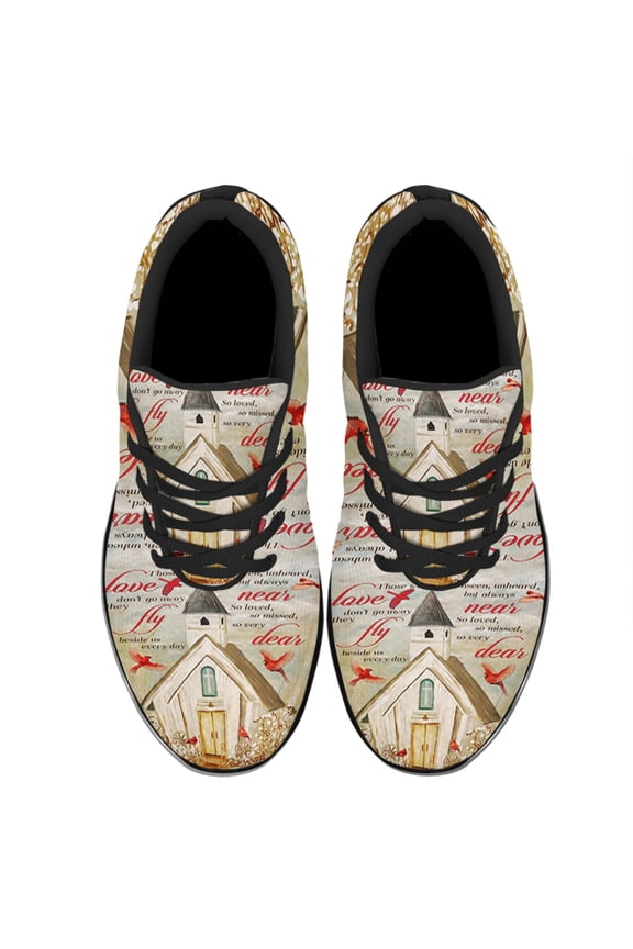 Cardinal Those We Love Don It Go Away Shoes Women's Fashion Sneakers Tennis Running Shoes for Men Women Black Size 3.5