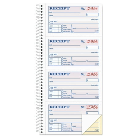 Cardinal Two-Part Work Sales Order & Rent Receipt Book, 2.75" x 4.75", Carbonless, 200 Forms