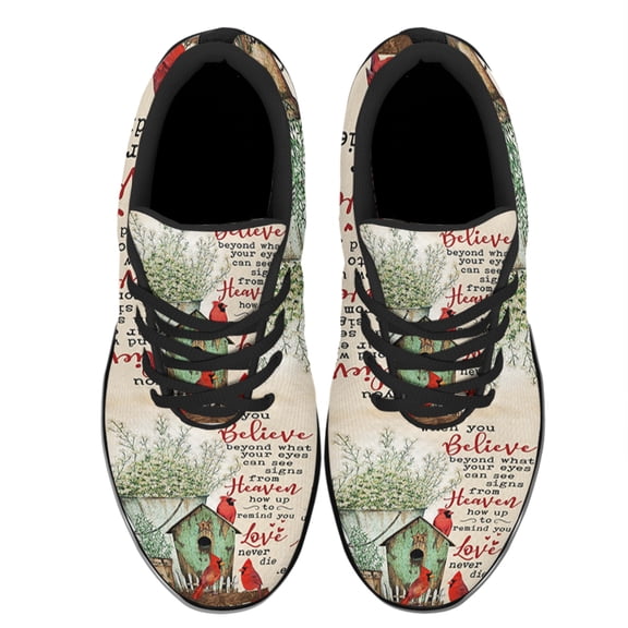 Cardinal When You Believe Shoes Women's Fashion Sneakers Tennis Running Shoes for Men Women Black Size 3.5