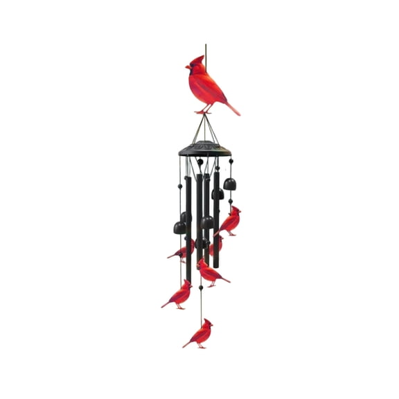 Cardinal Wind Chimes for Outside, Large Cardinal Garden Decor Bird Wind Chime, Memorial Cardinal Gifts for Women, 35" Outdoor Windchimes for Lawn, Porch, Patio, Yard, Christmas