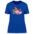 thumbnail image 1 of Cardinal With Pink Flowers T-Shirt Women -Image by Shutterstock, Female Large, 1 of 2