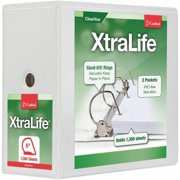 Cardinal  Xtralife ClearVue Locking Slant-D Binder, 6" Binder Capacity, Letter, 8 1/2" x 11" Sheet Size, 1300 Sheet Capacity, 5 1/2" Spine Width 26360 | 5-Pack 5 Total