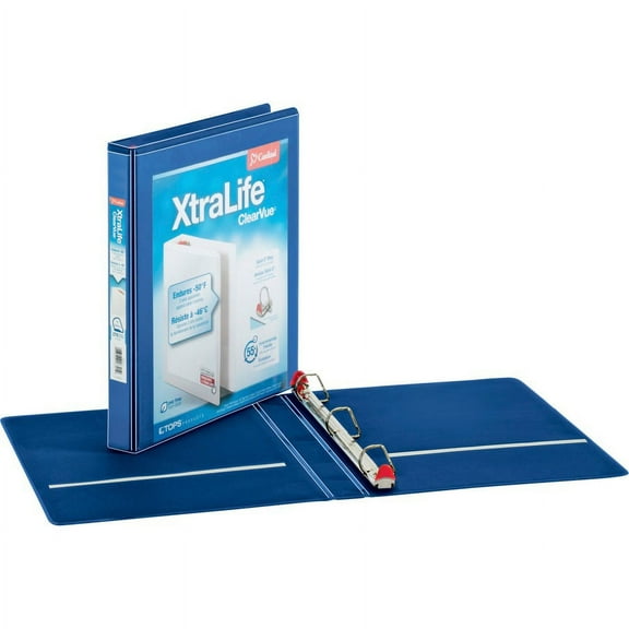 Cardinal Xtralife ClearVue Locking Slant-D Binders - 1" Binder Capacity - Letter - 8 1/2" x 11" Sheet Size - 270 Sheet Capacity - 1" Spine Width - 3 x D-Ring Fastener(s) - 2 Inside | Bundle of 5 Each