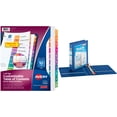 thumbnail image 1 of Cardinal Xtralife ClearVue Locking Slant-D Binders with Avery Xtra Wide Multi Table of Contents Index Dividers Bundle, 1 of 3