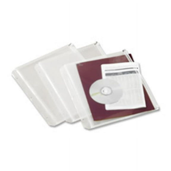 Cardinal Zipper Binder Pockets,3-Hole Punched,10.5 in. x 11.8 in.,3-PK,CL