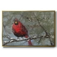 thumbnail image 1 of Cardinal in Snow I - Framed Gallery Wrapped Holiday Canvas - 27 x 41 - Gold Frame, 1 of 8