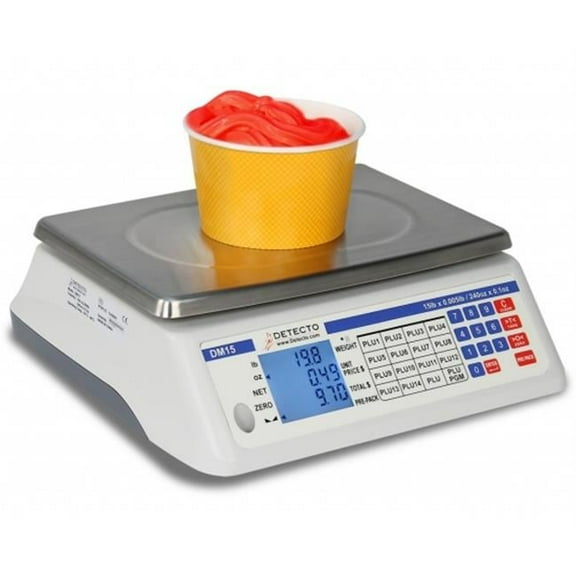 Detecto  DM15 13.4 x 13.4 in. Electronic Price Computing Scale- 240 oz