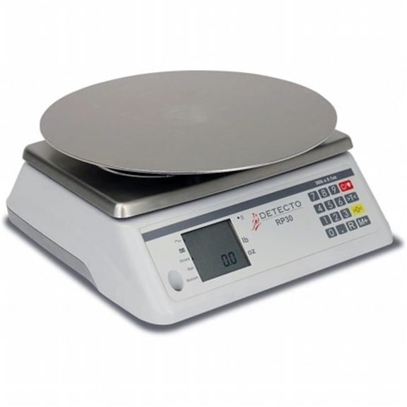 Detecto  RP30R Round Digital Ingredient Scale with Round Platter- 13 in.