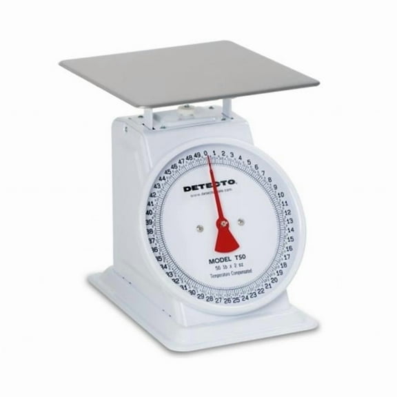 CardinalScales T50 Top Loading Fixed Dial Scale with No Bowl- 50 lbs