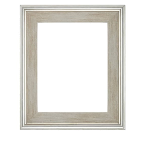 Cardinali Plein Aire Frame, Silver 5x7" - 3" Wide Moulding with Raised Edge -1/2" Rabbet Depth - Timeless Frame for Canvas - Made in USA