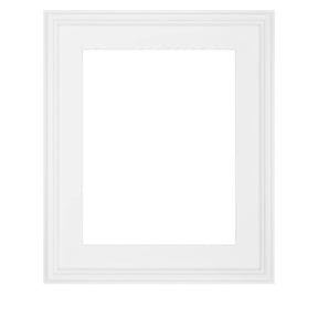 Cardinali Plein Aire Frame, White 4x4" - 3" Wide Moulding with Raised Edge -1/2" Rabbet Depth - Timeless Frame for Canvas - Made in USA