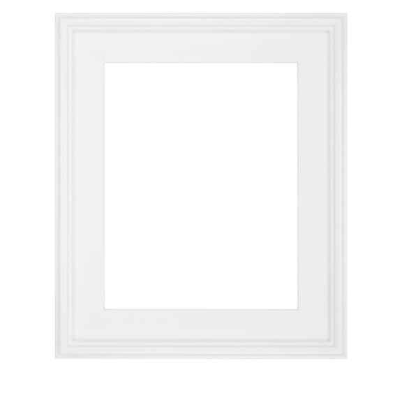 Cardinali Plein Aire Frame, White 8x8" - 3" Wide Moulding with Raised Edge -1/2" Rabbet Depth - Timeless Frame for Canvas - Made in USA