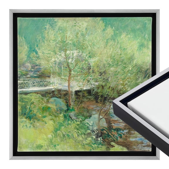Cardinali Renewal Core Floater Frame, 6-Pack, Black with Antique Silver, 8x8", For 3/4" Deep Canvas, Open Back Floating Canvas Frames, No Glass or Backing Floating Illusion Frame, Hardware Included