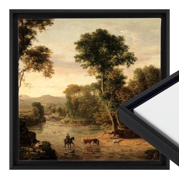 Cardinali Renewal Core Floater Frame, Black 4x4", For 3/4" Deep Canvas, 6 Pack- Open Back Floating Canvas Frames, No Glass or Backing, Hardware Included Floating Canvas Illusion Frame