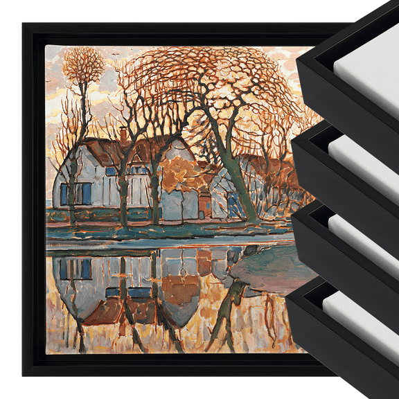 Cardinali Renewal Core Floater Frame, Black, 9X12", For 1-1/2" Deep Canvas, 4 Pack - Open Back Floating Canvas Frames, No Glass or Backing, Hardware Included