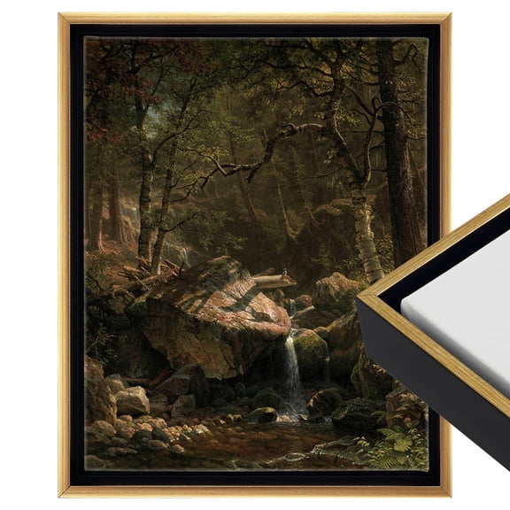 Cardinali Renewal Core Floater Frame, Black/Antique Gold, 22X30", For 1-1/2" Deep Canvas, 4 Pack - Open Back Floating Canvas Frames, No Glass or Backing, Hardware Included