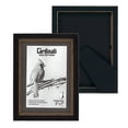 thumbnail image 1 of Cardinali Winston Tabletop Frame, 5x7" Black with Gold Bead Picture Frame for Desk & Mantel Decor, Hand Finished Beaded Border, Easel Back, Shatter-Resistant Acrylic Glazing, Made in the USA, 1 of 7