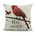 thumbnail image 1 of Cardinalis Appear When are Near Throw Pillow Covers, Northern Cardinal Daily Life in Memory Commemorate Cushion Case for Sofa Couch, 1 of 5